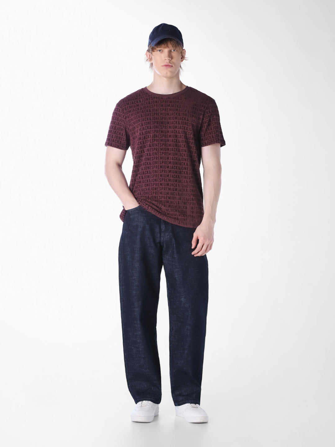 Purple Printed Regular Fit T-shirt