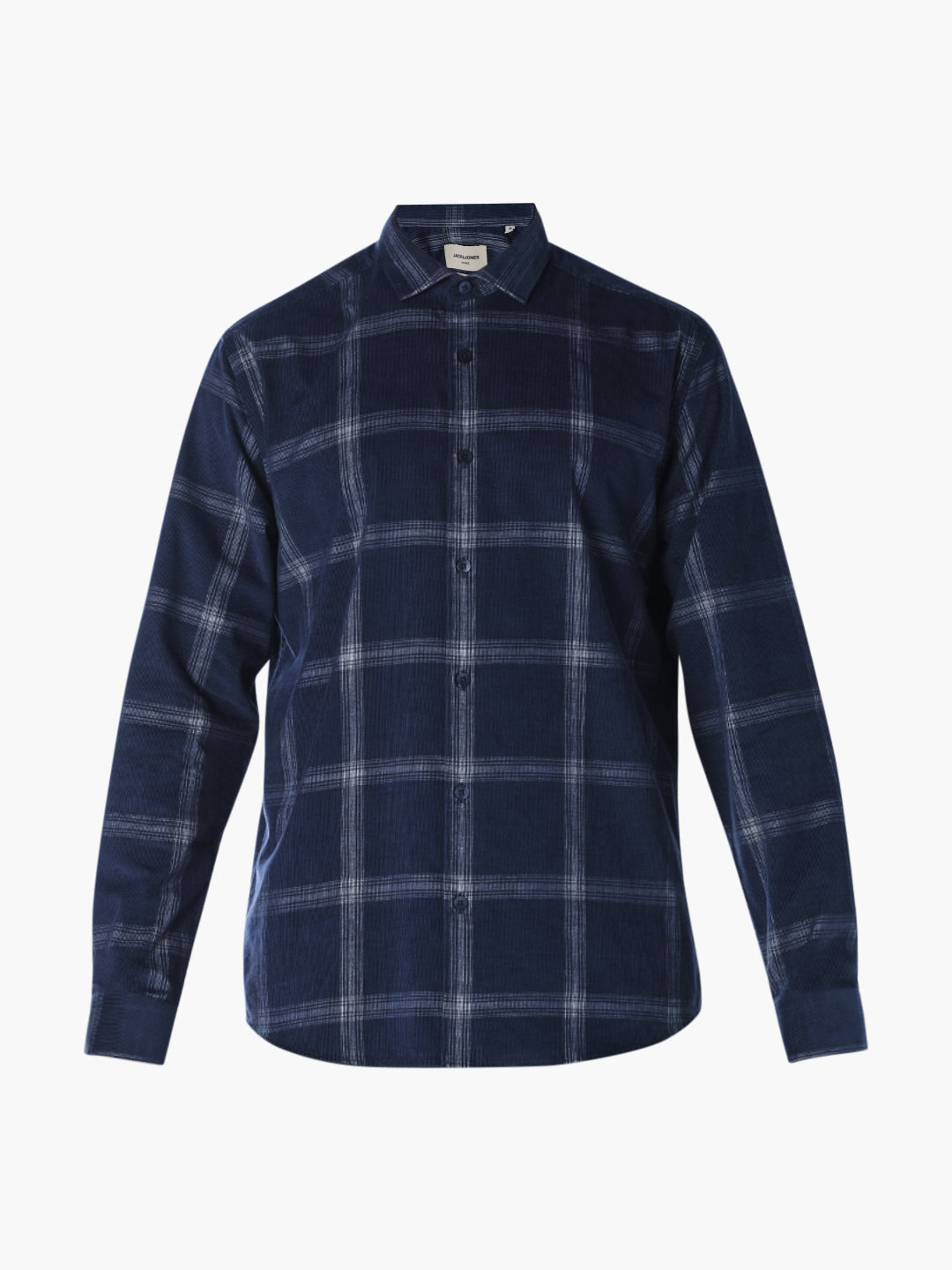 Dark Blue Check Cotton Shirt