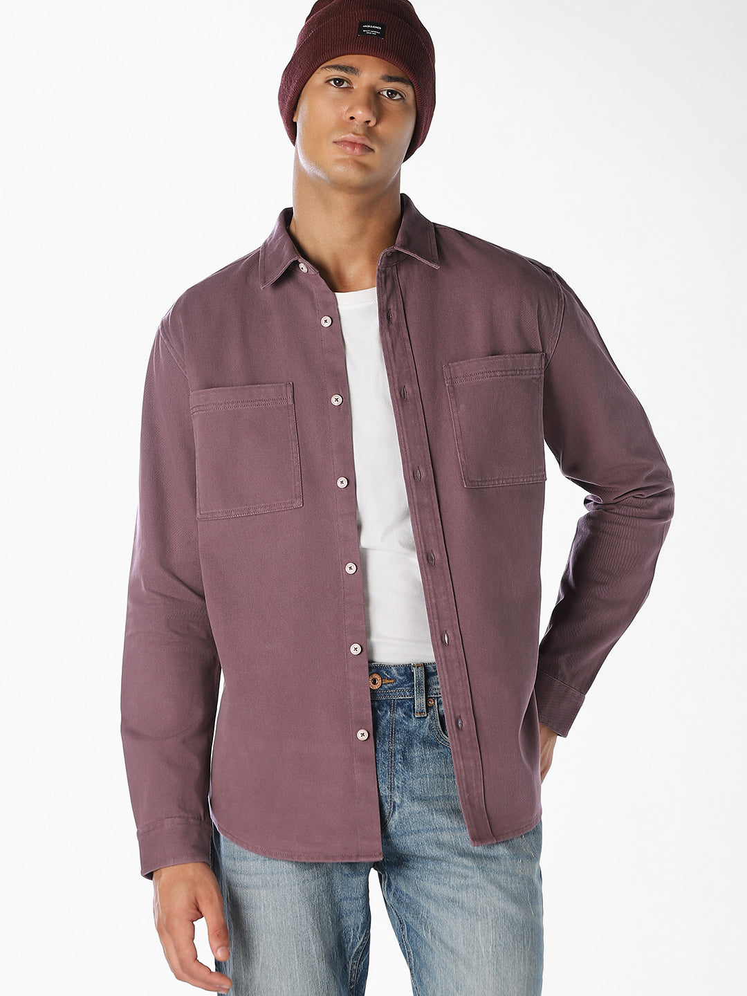Textured Twill Cotton Shirt