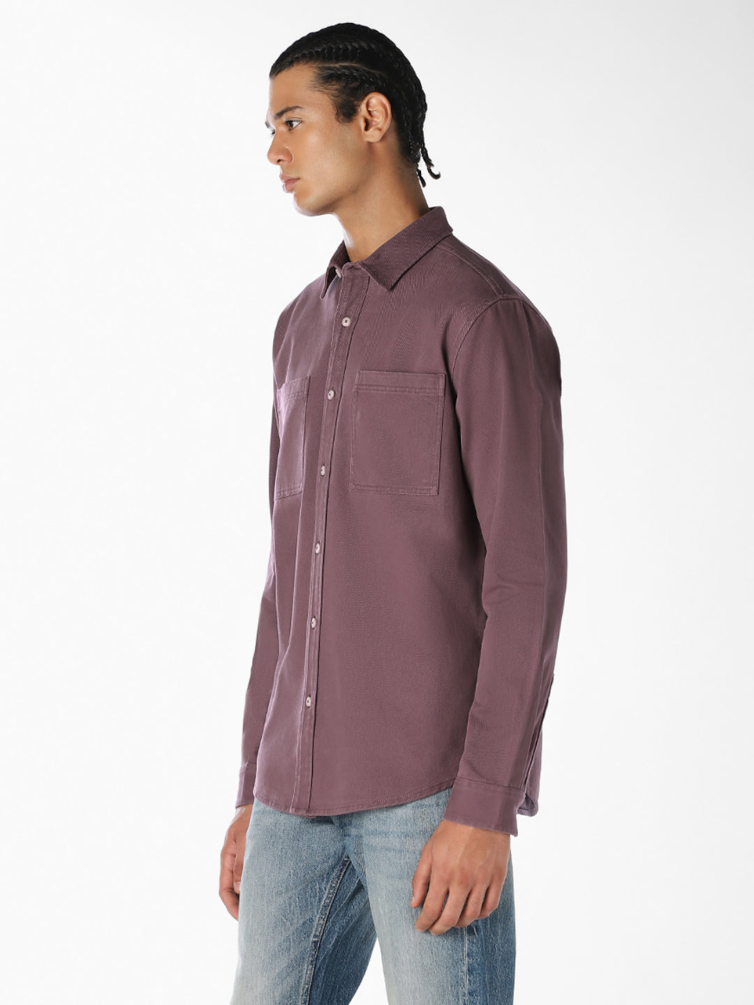 Textured Twill Cotton Shirt