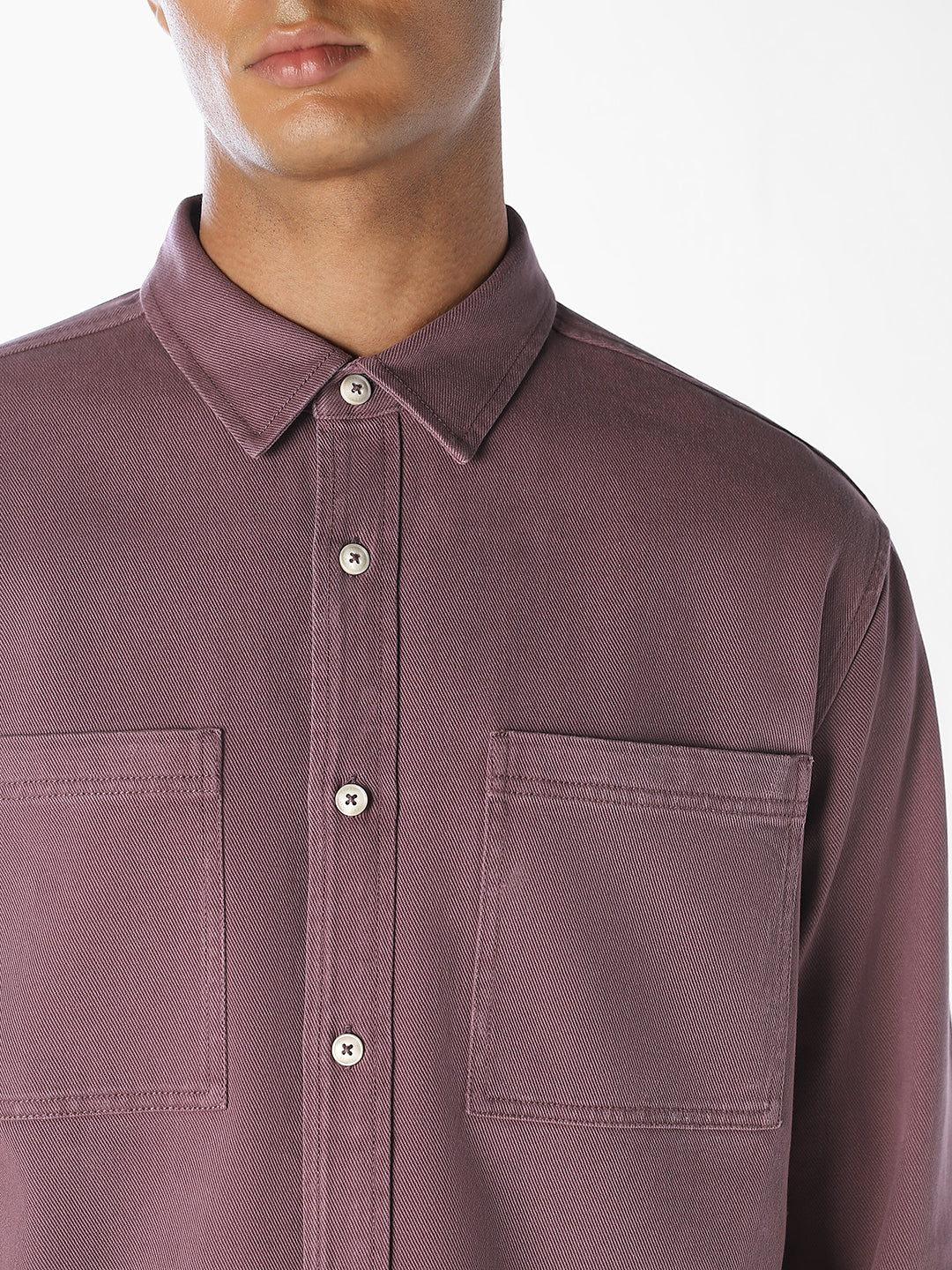 Textured Twill Cotton Shirt