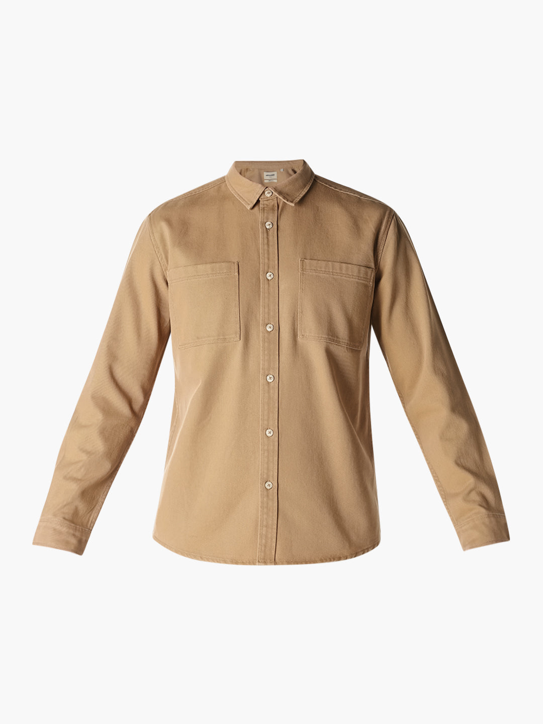 Brown Twill Regular Fit Shirt