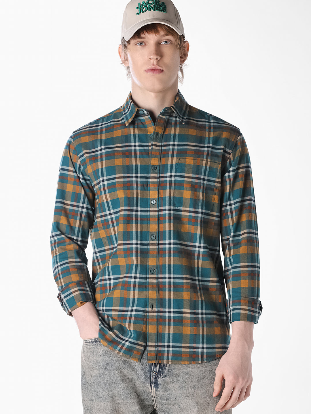 Multi-Colour Check Cotton Shirt