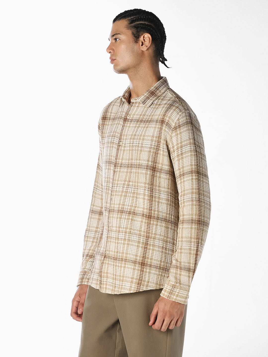 Check Print Cotton Shirt