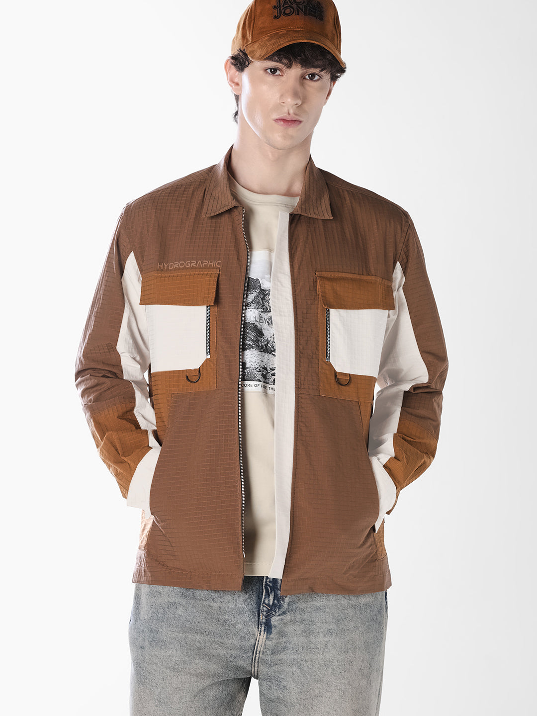 Colourblocked Utility Cotton Shirt