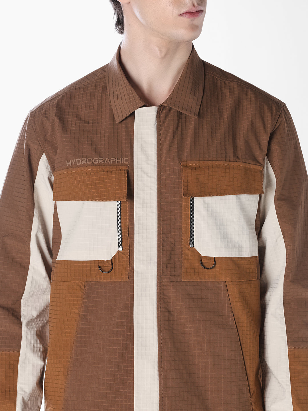 Colourblocked Utility Cotton Shirt