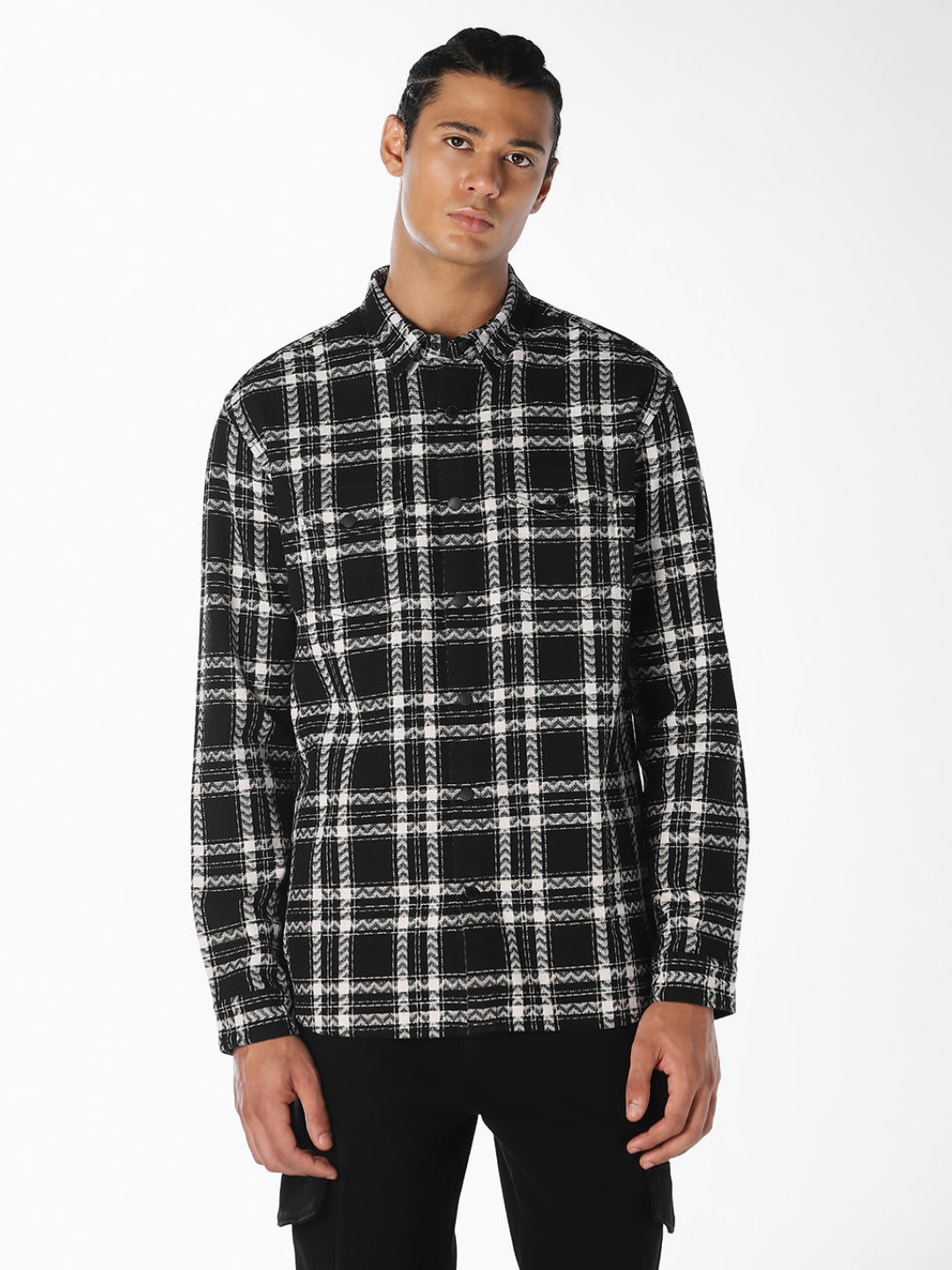 Check Print Cotton Shirt