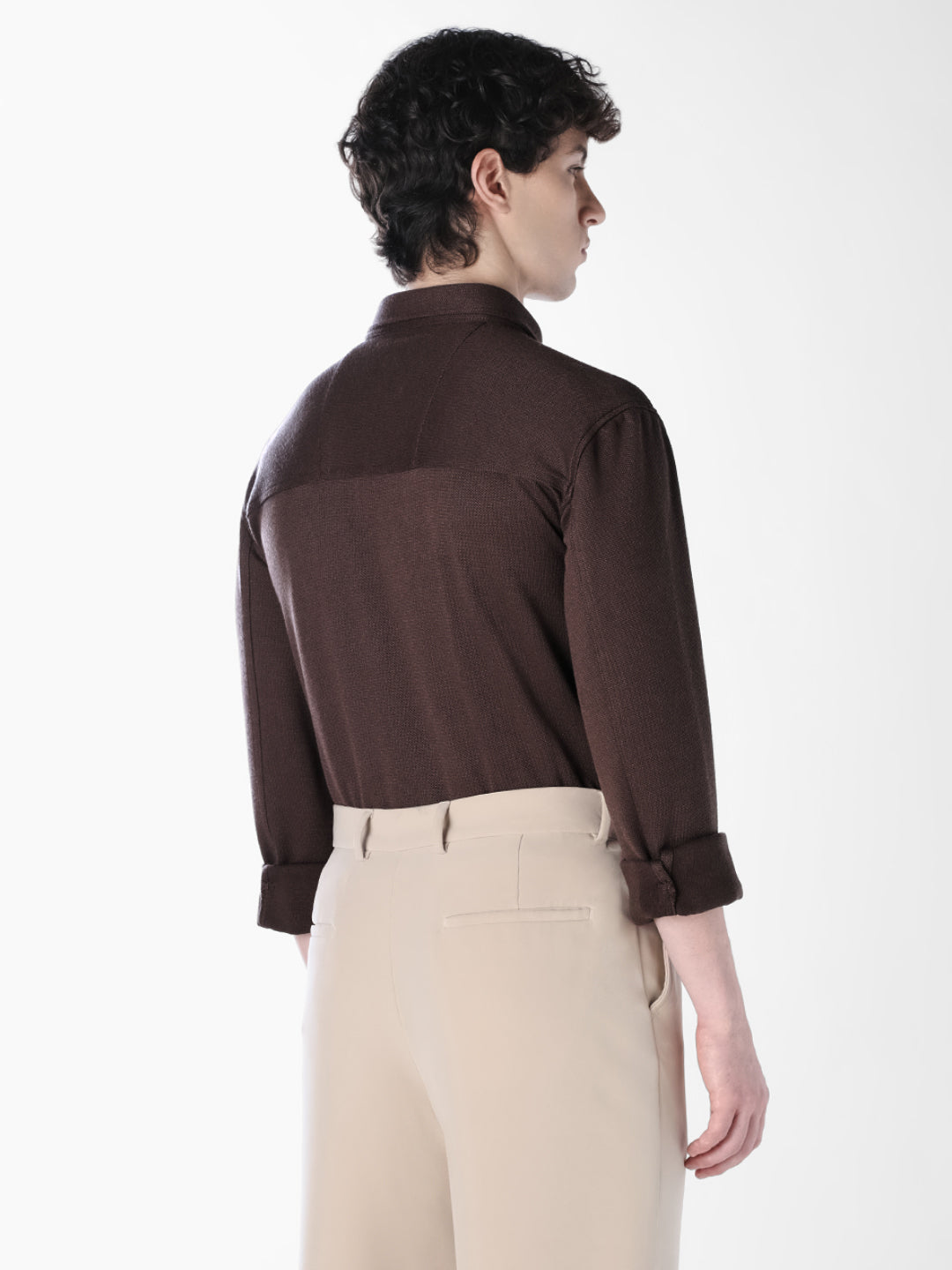 Dark Brown Cotton Shirt