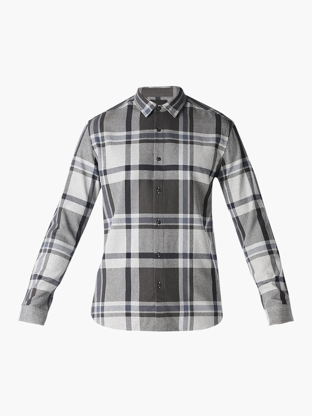 Grey Check Cotton Shirt