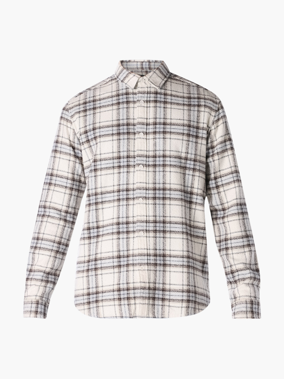 White Plaid Cotton Shirt