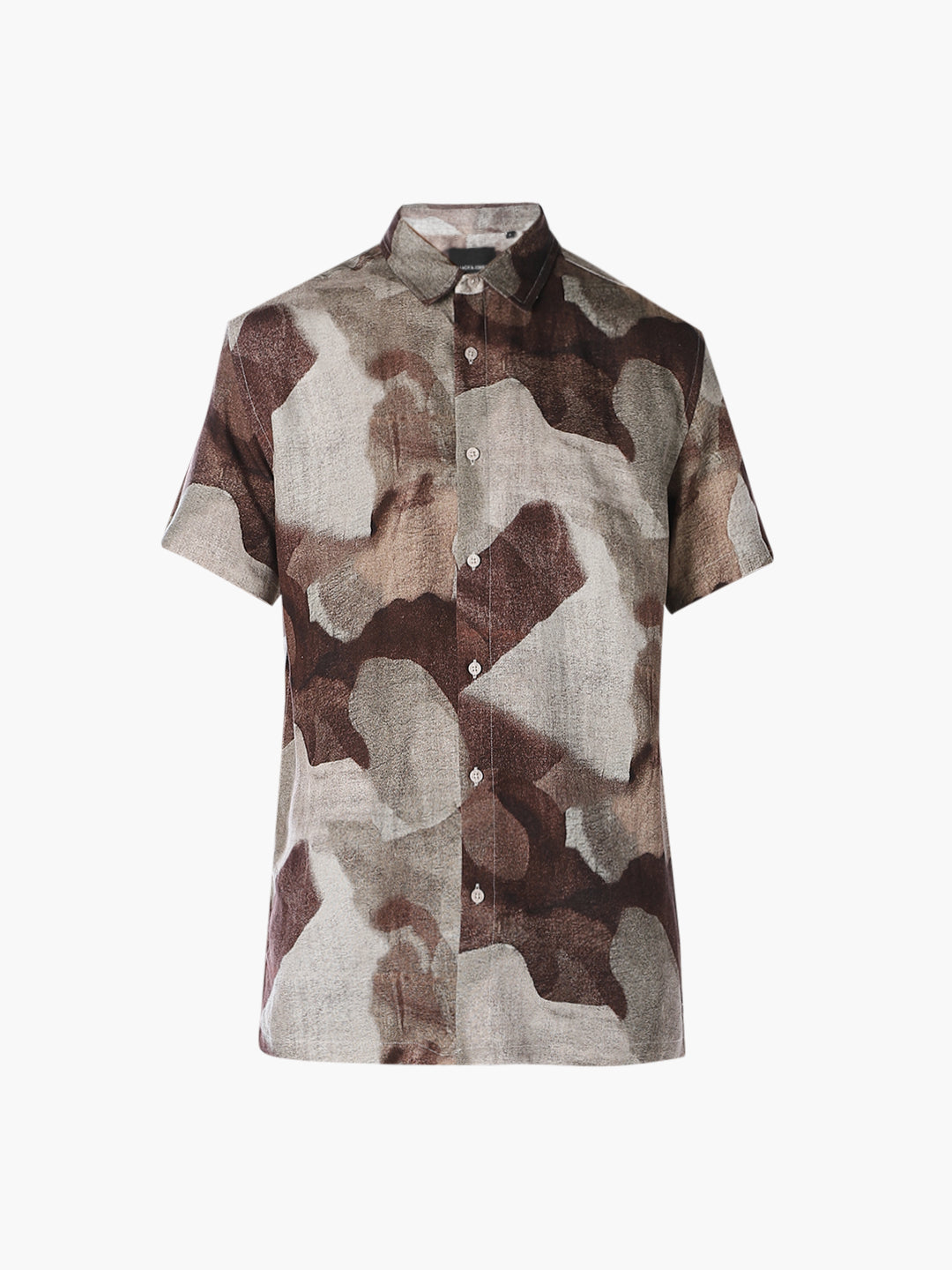 Abstract Print Cotton Shirt