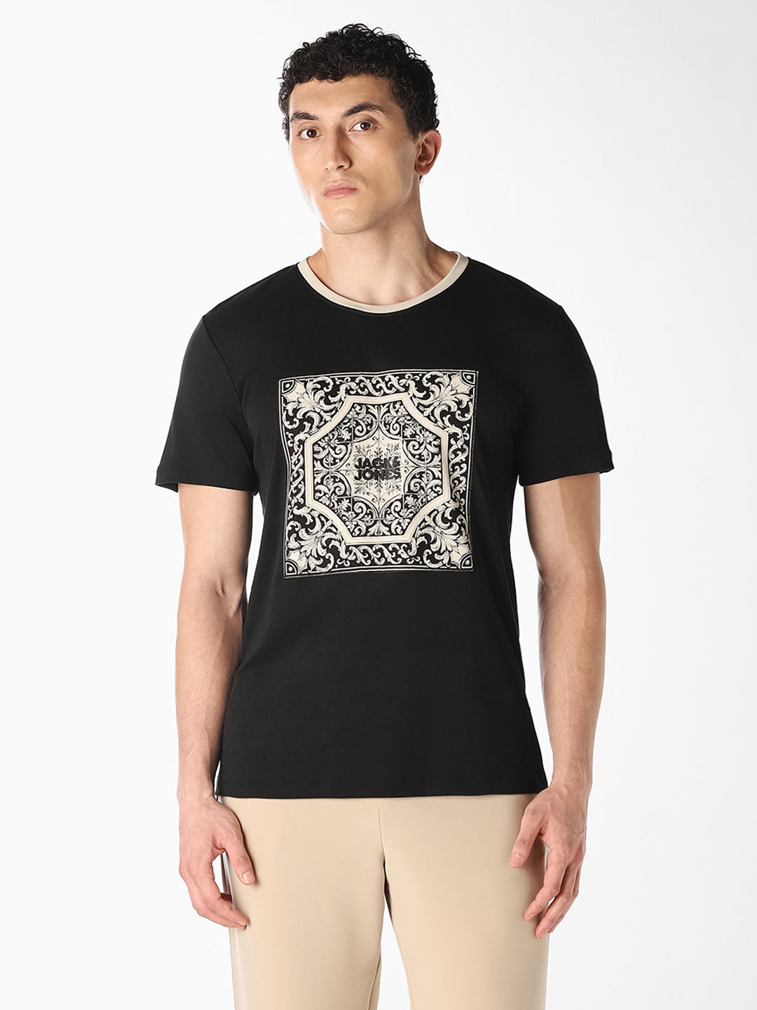 Black Graphic Print T-Shirt