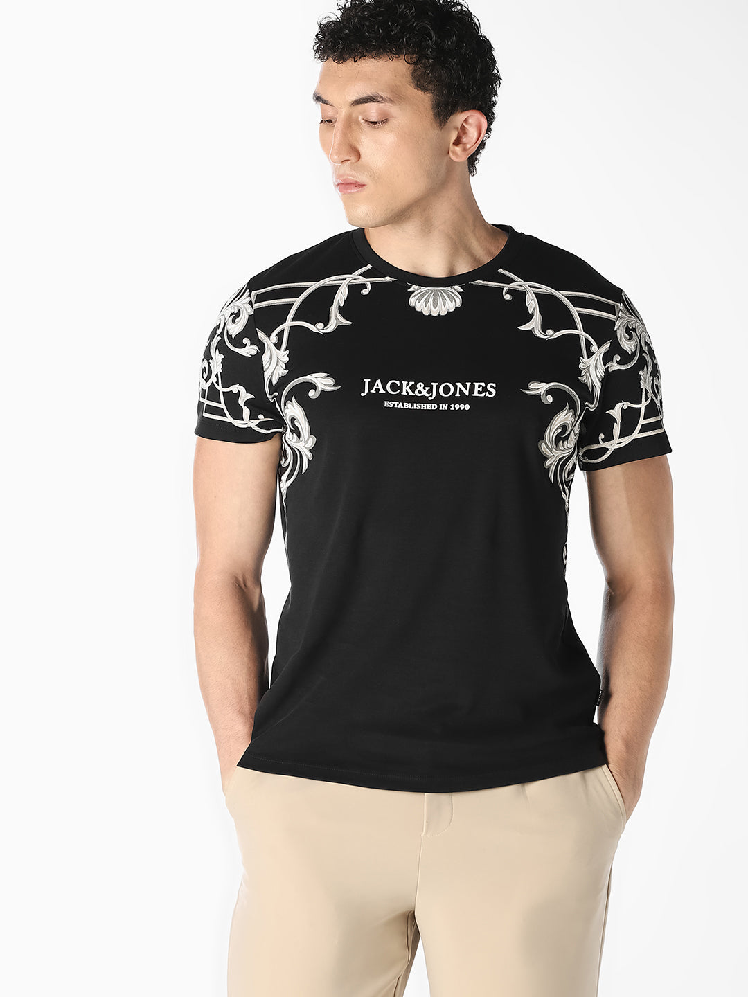 Black Graphic Print T-Shirt
