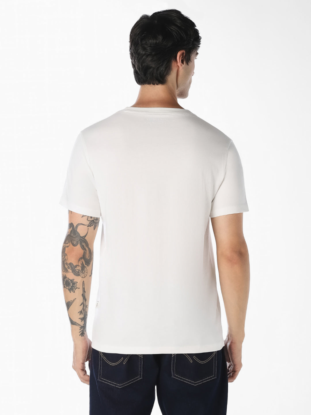 White Floral Graphic T-Shirt