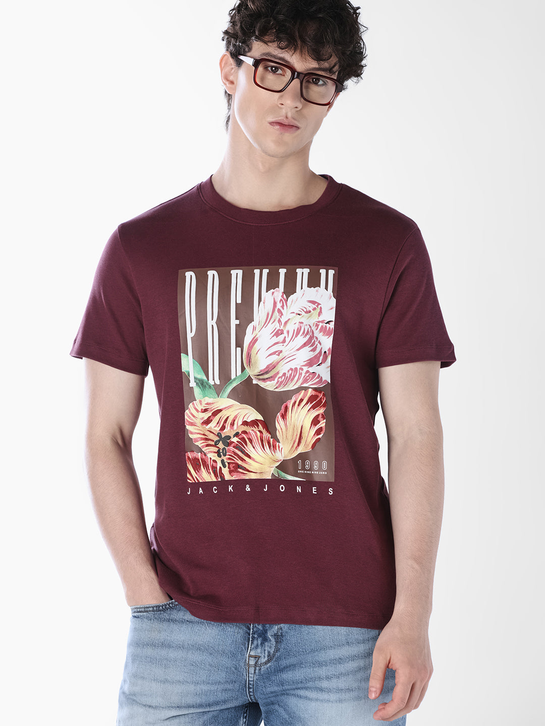 Floral Print Crew Neck T-shirt