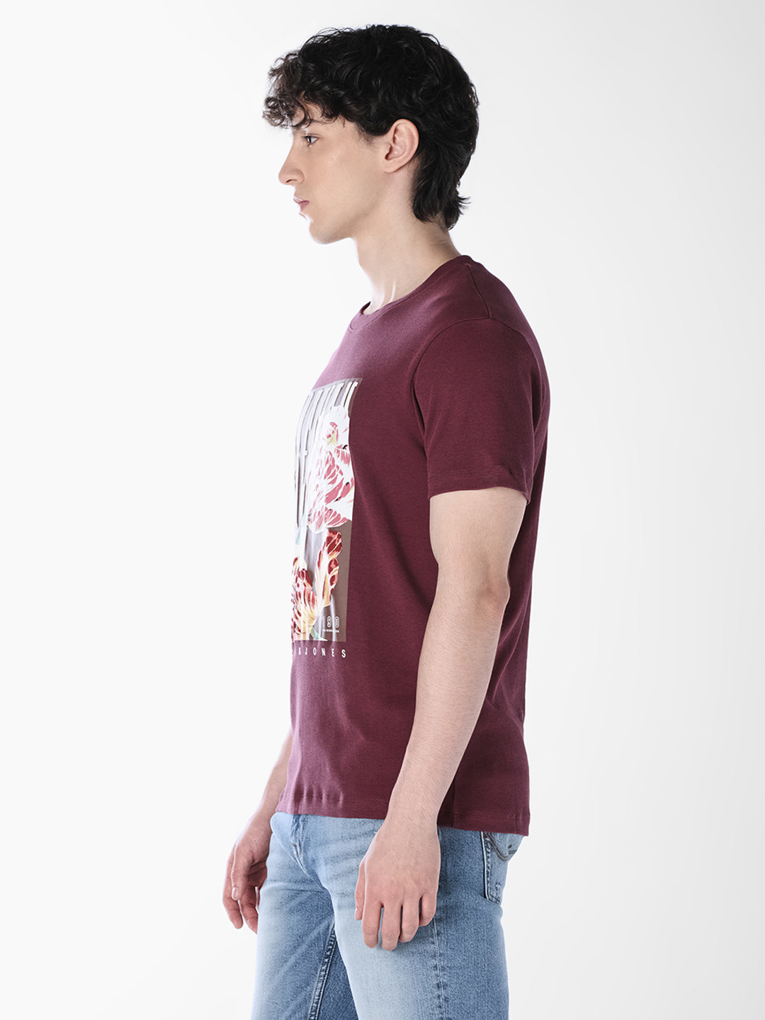 Floral Print Crew Neck T-shirt