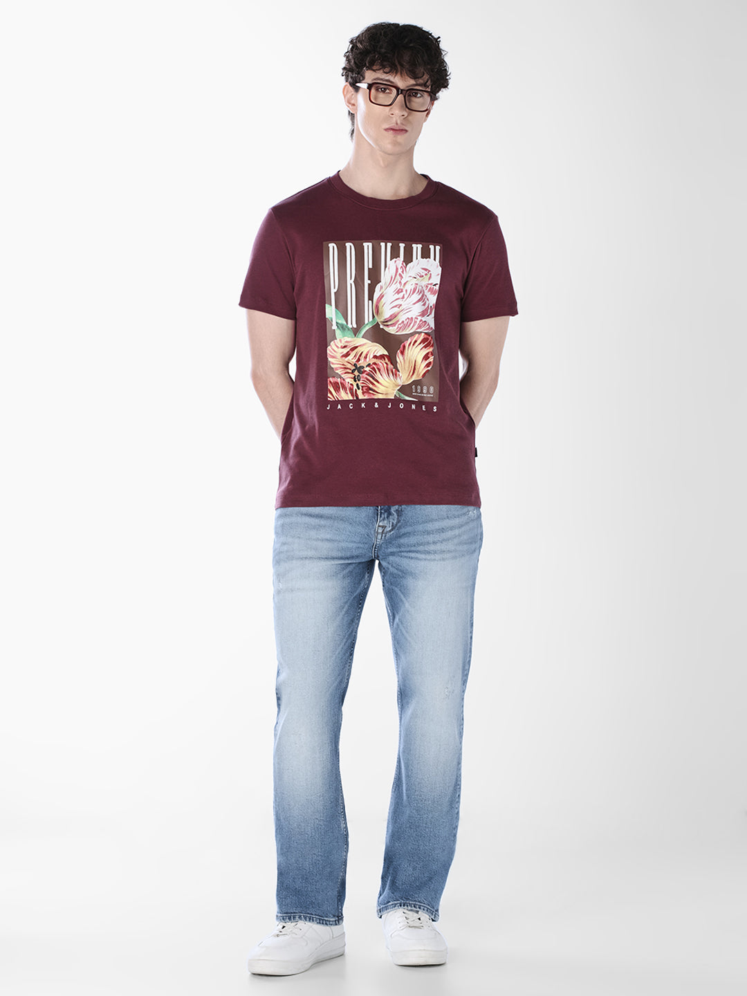 Floral Print Crew Neck T-shirt