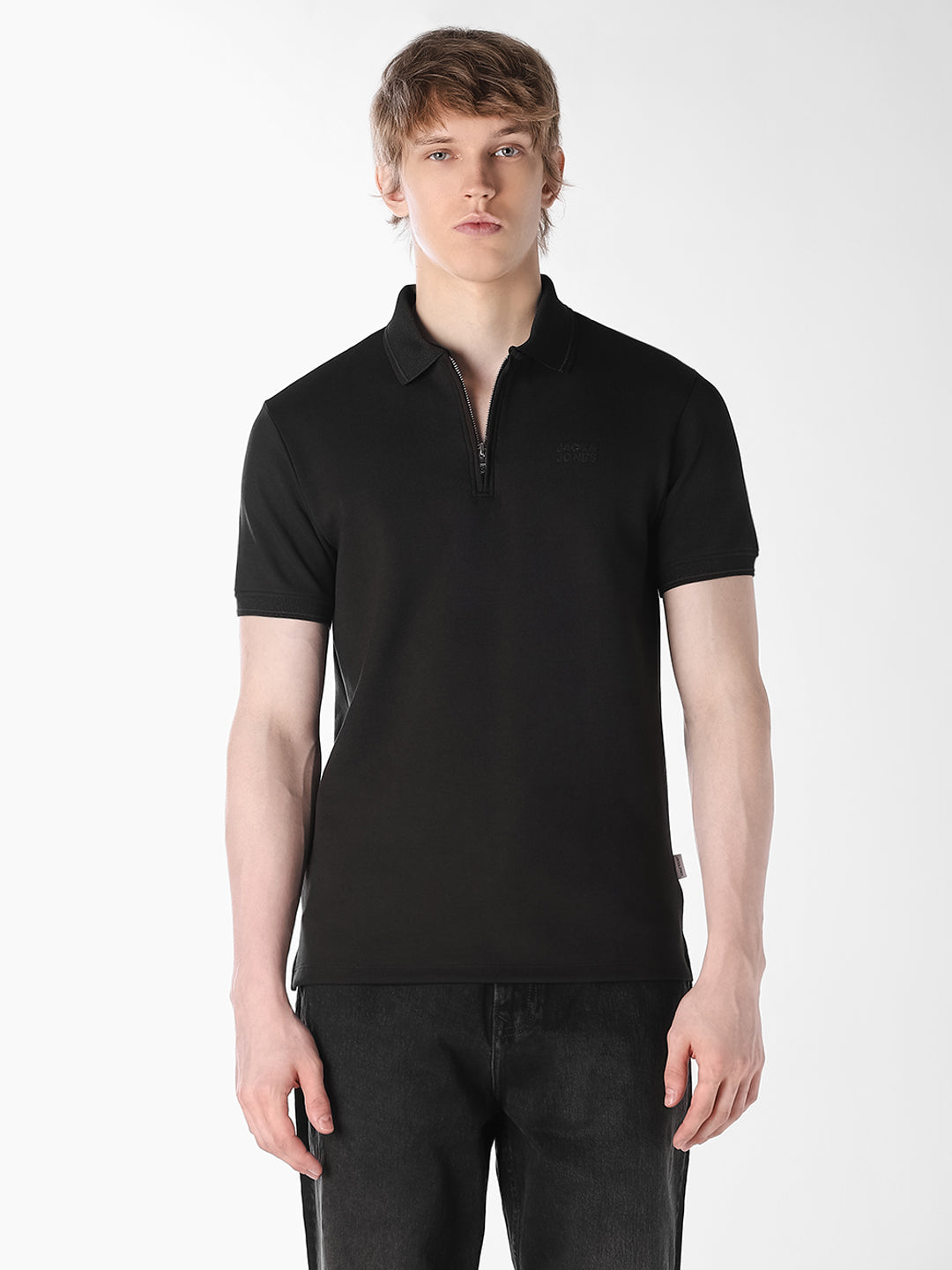 Black Knitted Polo