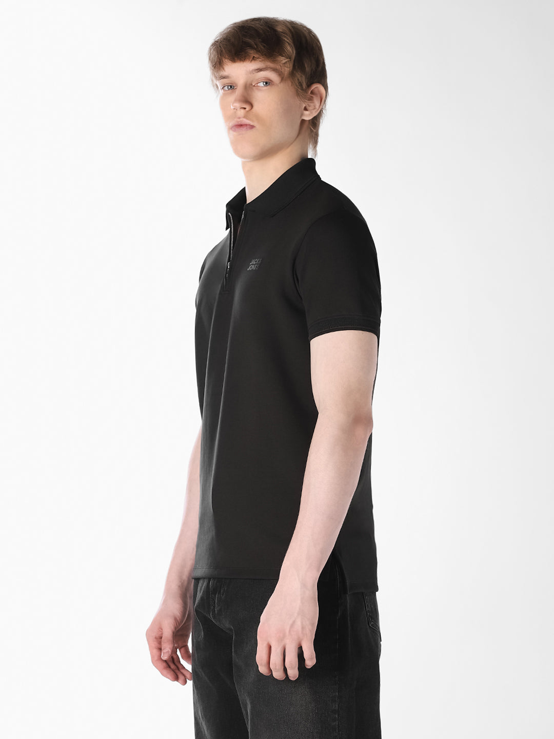 Black Knitted Polo