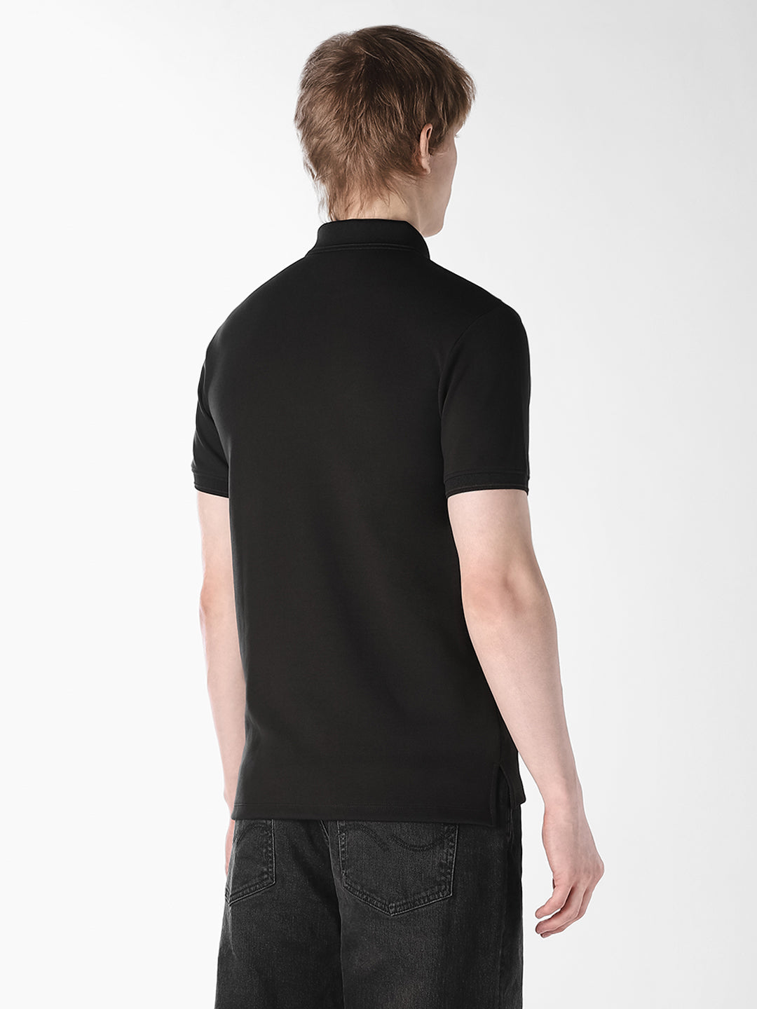 Black Knitted Polo
