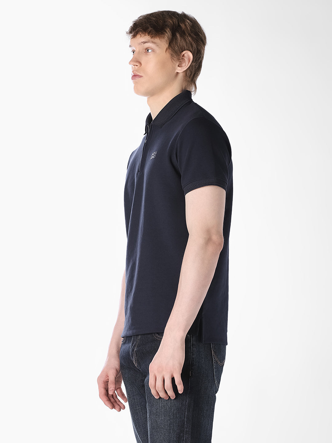 Dark Blue Knitted Polo