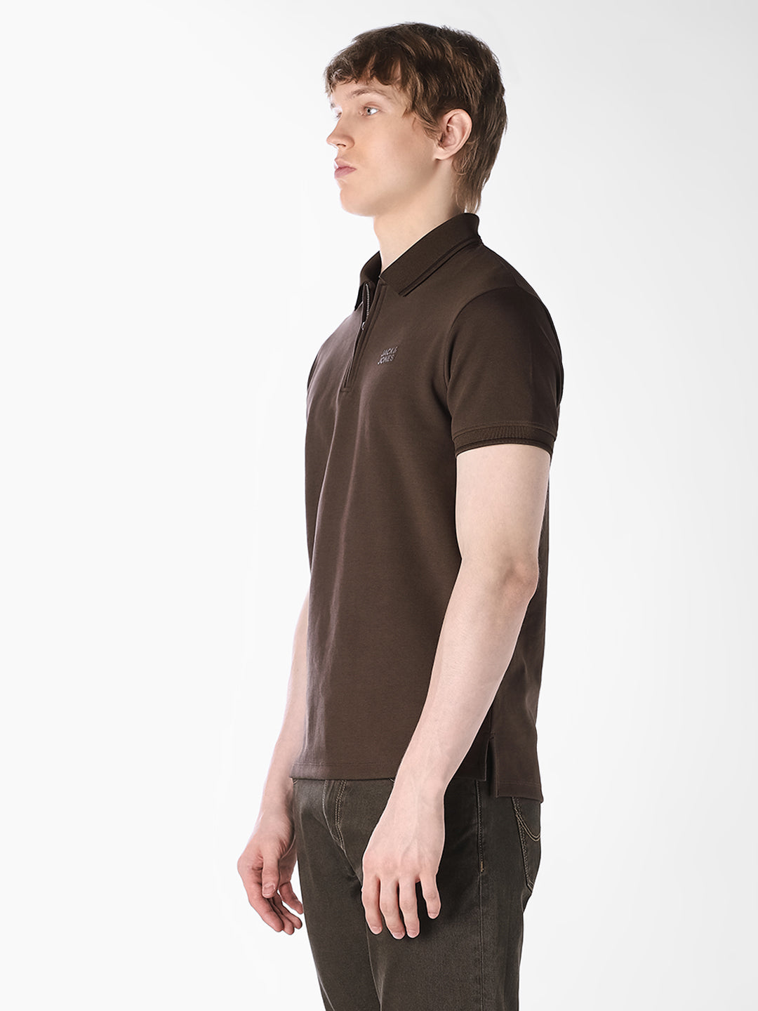 Dark Brown Knitted Polo