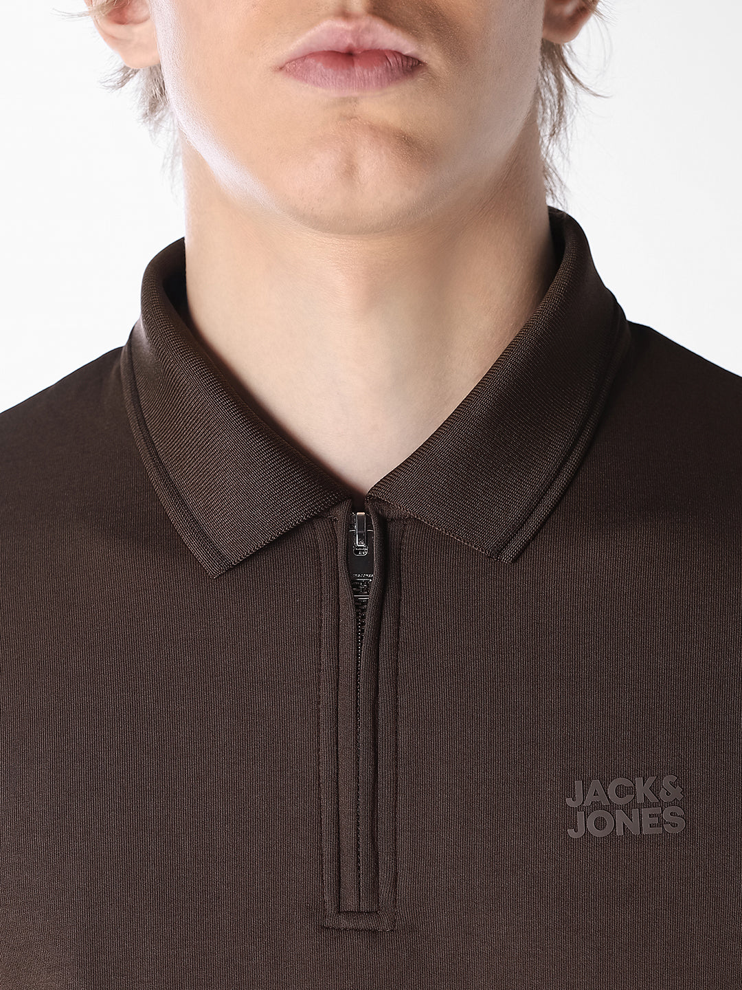 Dark Brown Knitted Polo