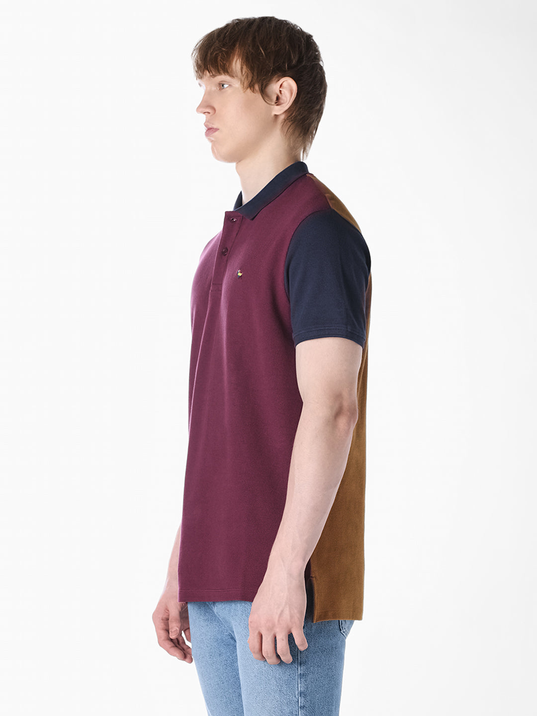 Colourblocked Regular Fit Polo
