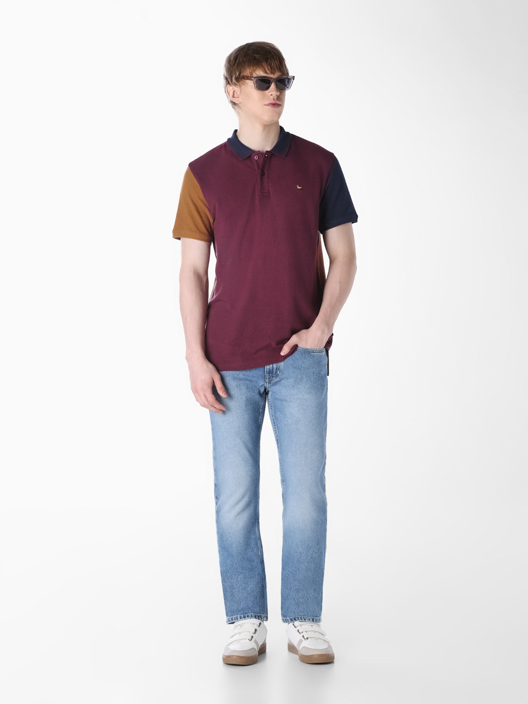 Colourblocked Regular Fit Polo