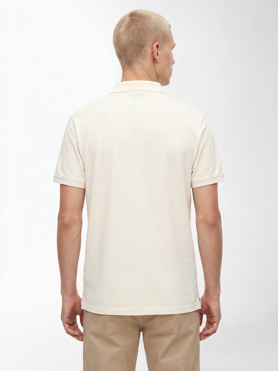 White Embroidered Polo