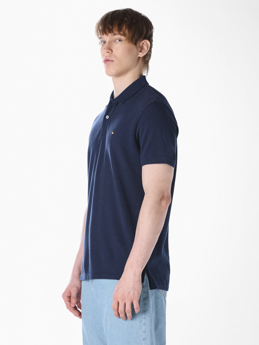 Blue Embroidered Polo