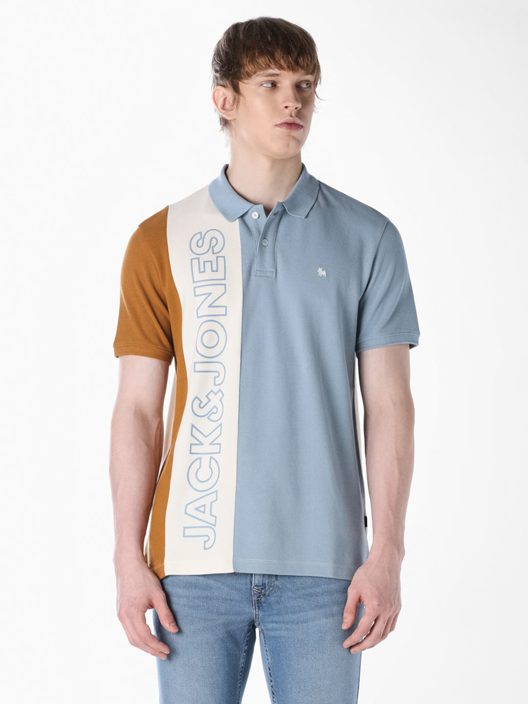 Colourblocked Cotton Polo
