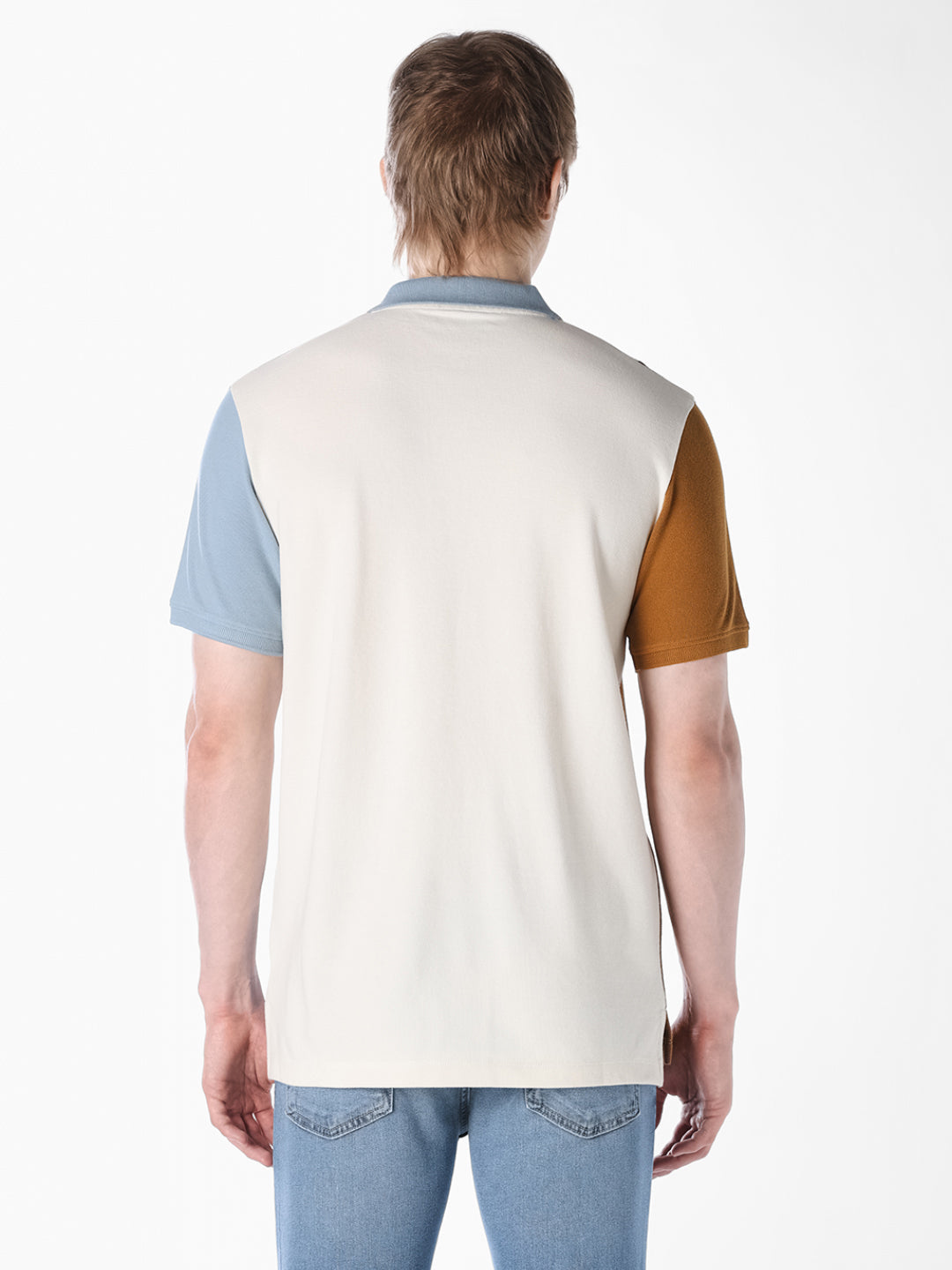 Colourblocked Cotton Polo
