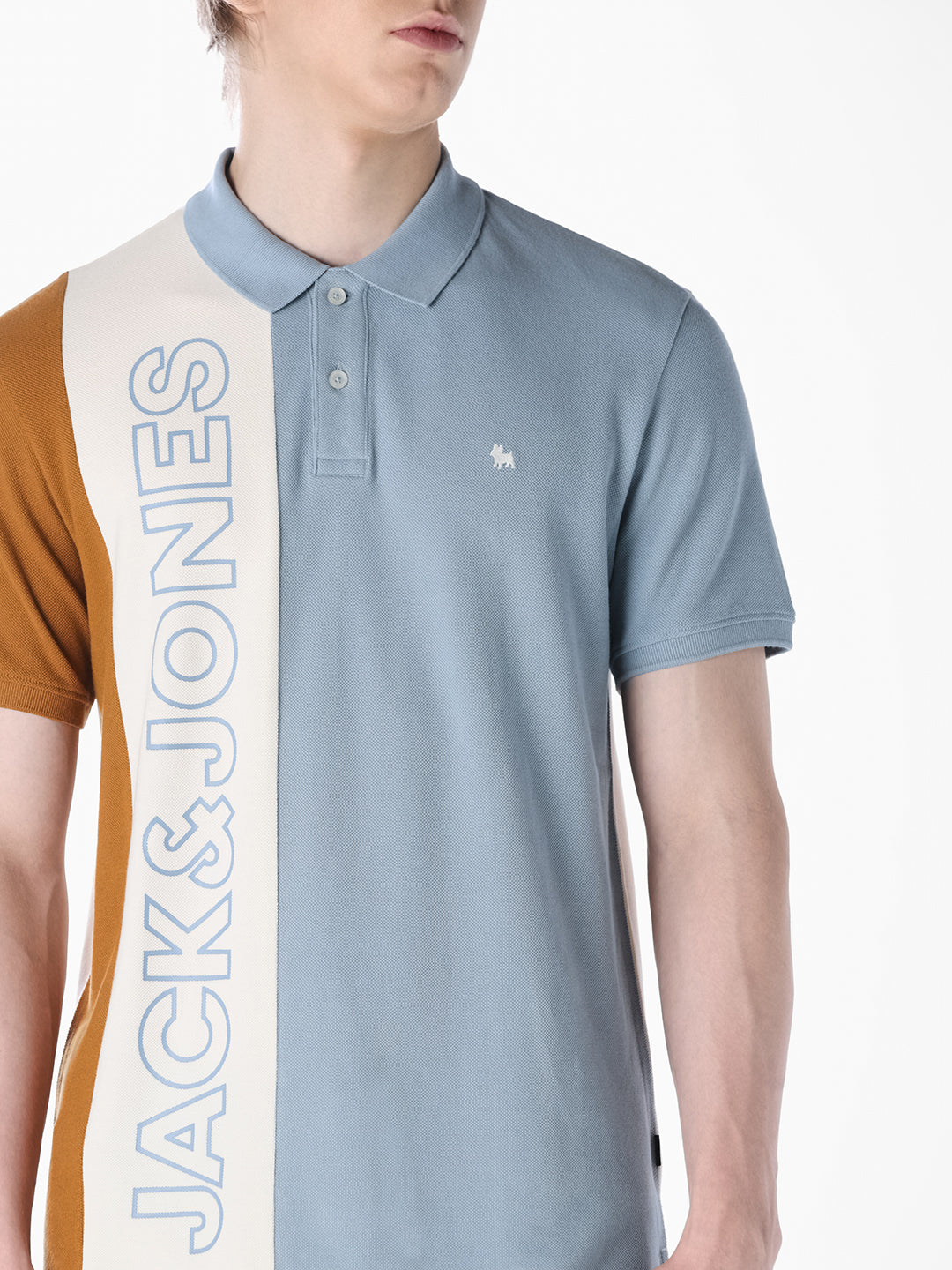 Colourblocked Cotton Polo