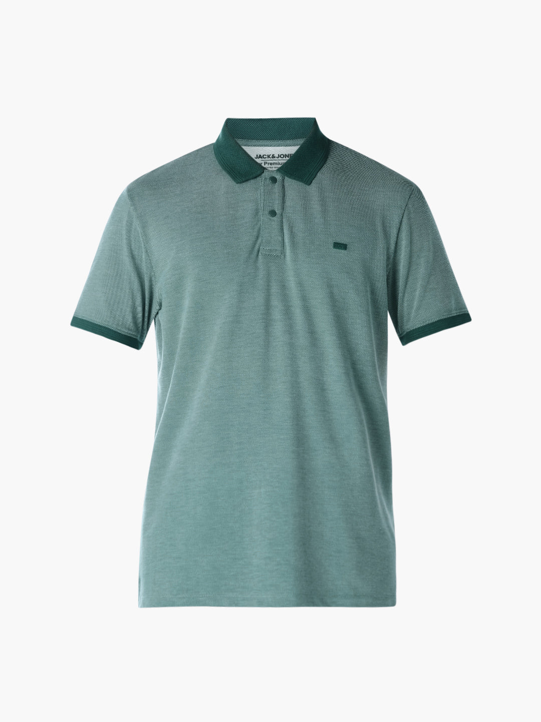 Green Jacquard Regular Fit polo