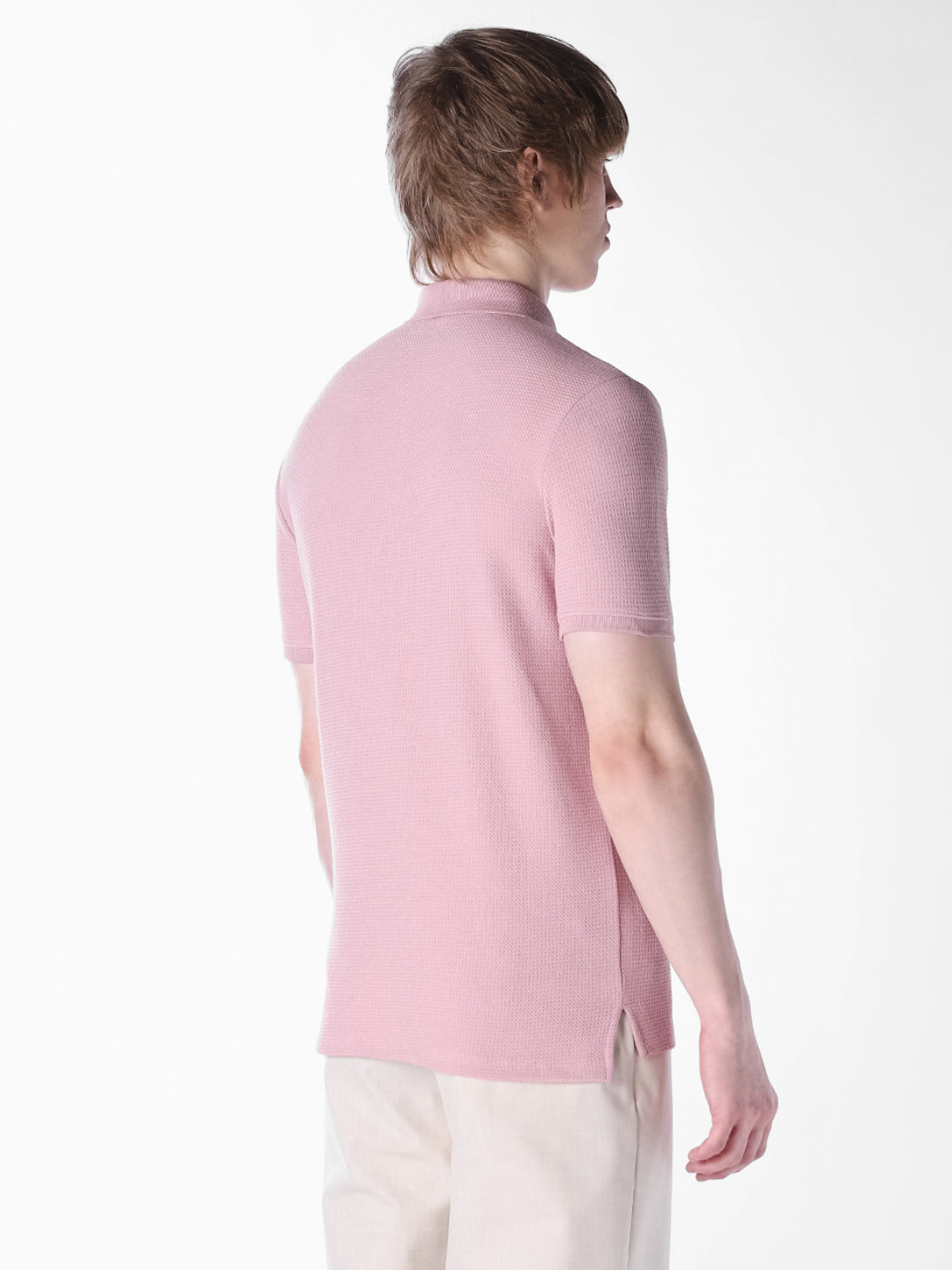 Lilac Jacquard Regular Fit polo