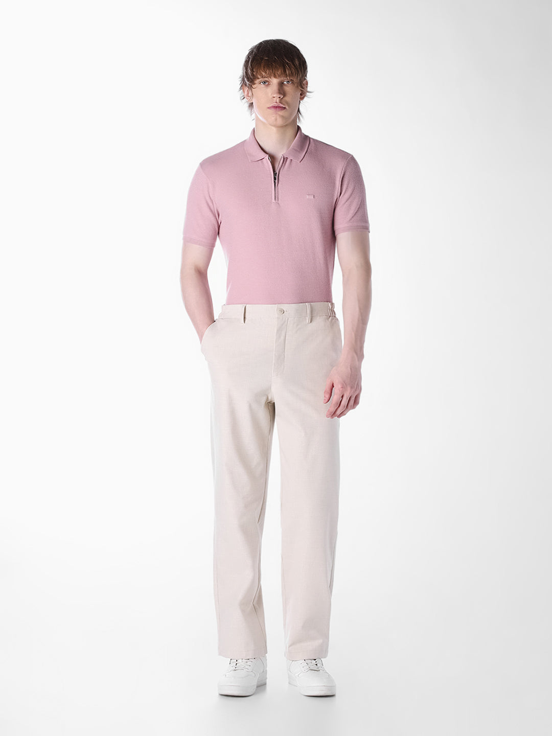 Lilac Jacquard Regular Fit polo