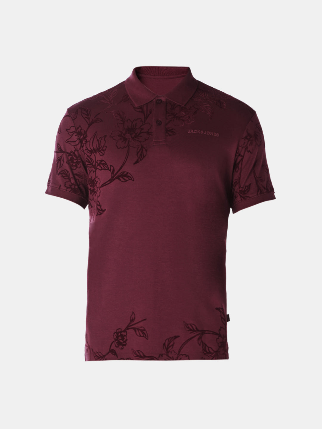 Floral Print Cotton Polo