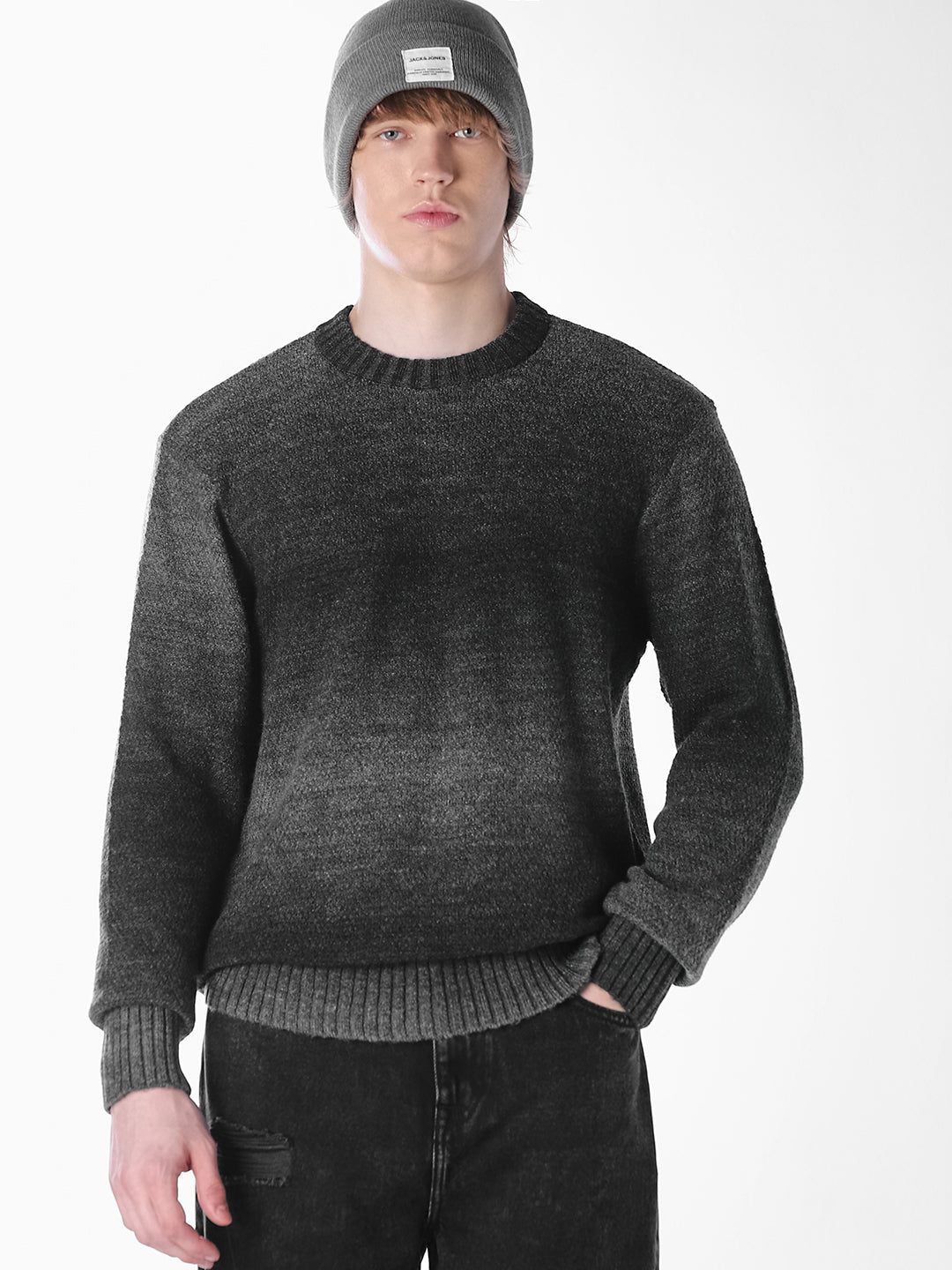 Green yarn dyed Regular Fit Pullover