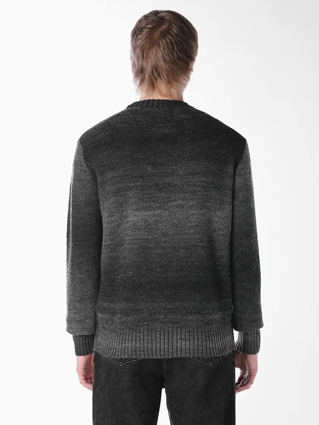 Green yarn dyed Regular Fit Pullover