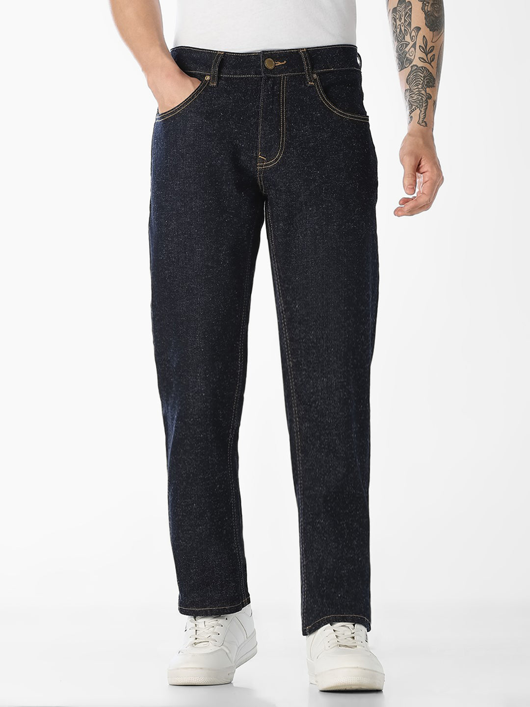 Dark Blue 5 Pocket Clark Regular Fit Jeans - 30/30