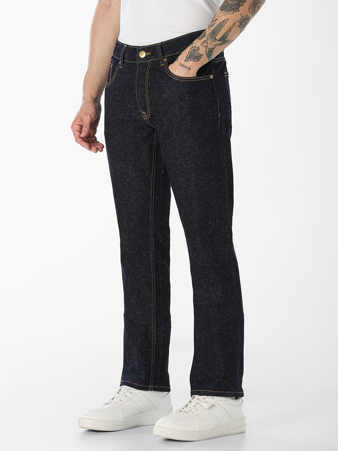 Dark Blue 5 Pocket Clark Regular Fit Jeans