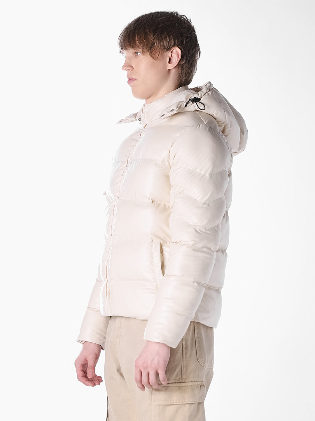 White placement print Regular Fit Jacket