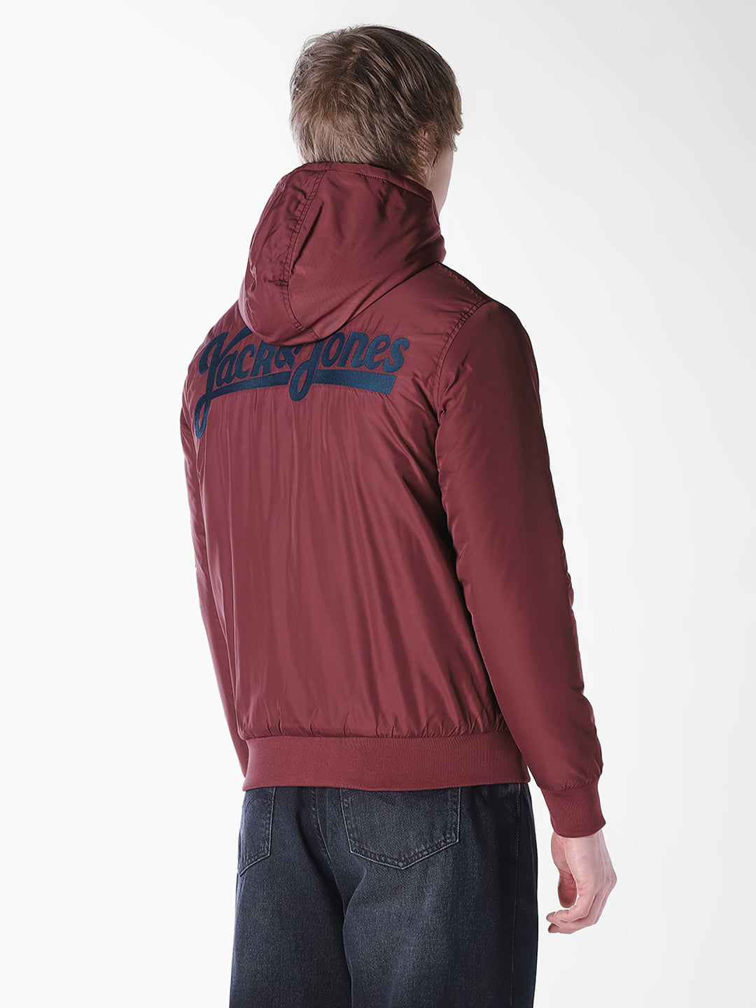 brick red Solid Regular Fit Jacket