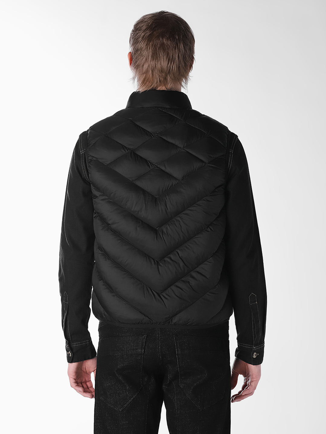 Black High Neck Gilet