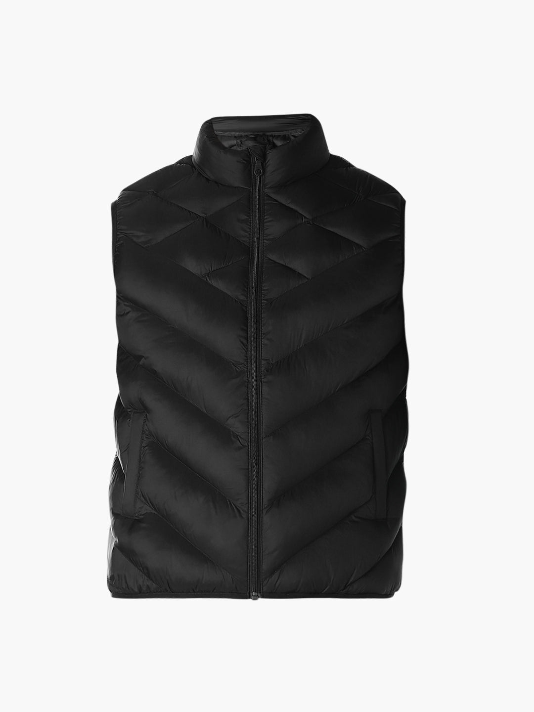 Black High Neck Gilet