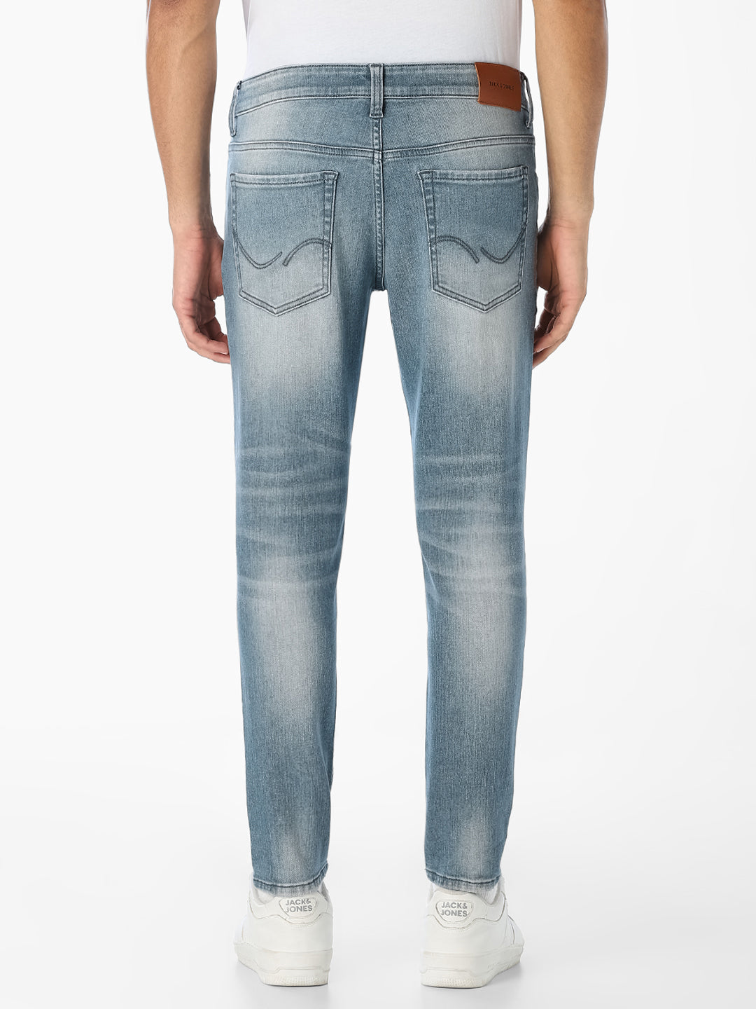 Blue Cropped Slim Fit Jeans