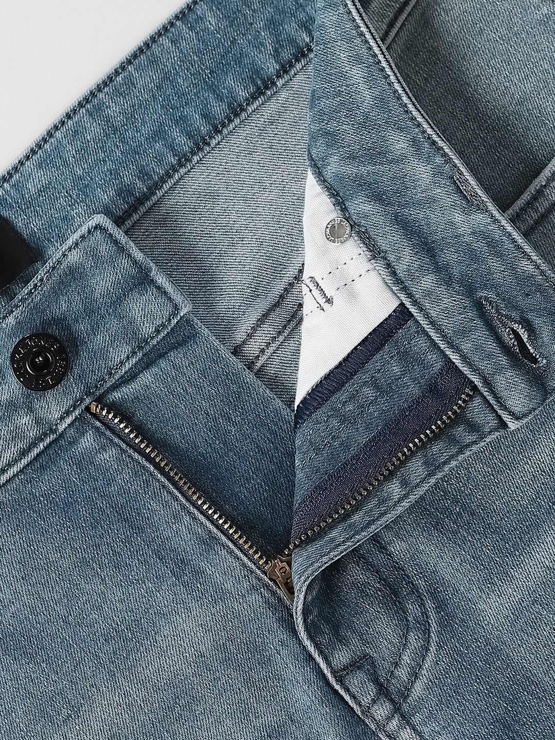 Blue Cropped Slim Fit Jeans