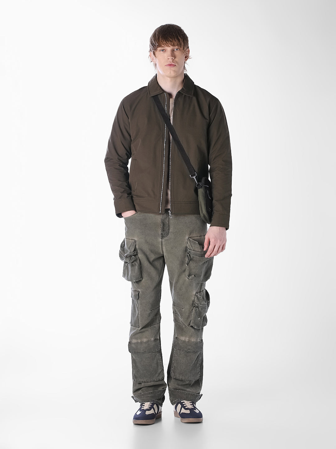 dark olive Solid Regular Fit Jacket