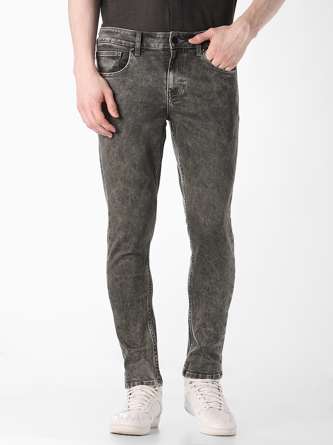 Dark Grey Brak Cropped Jeans - 28/27